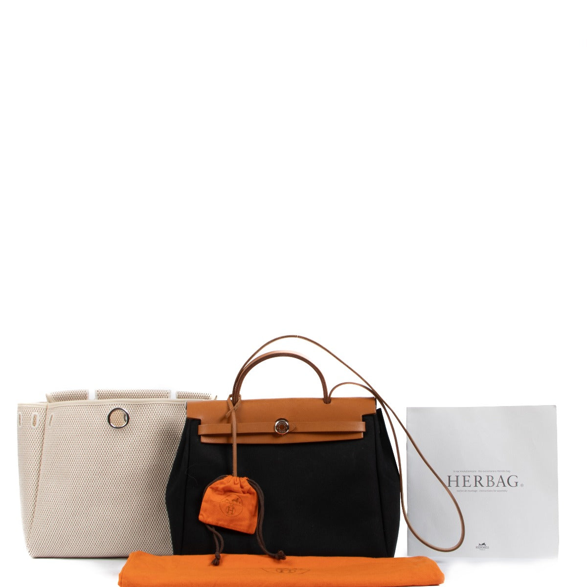 Hermès Herbag 31 2-in-1 Toile H GM/Toile Officier Hunter Leather