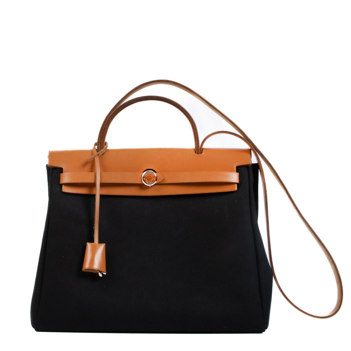 Hermès Herbag 31 2-in-1 Toile H GM/Toile Officier Hunter Leather