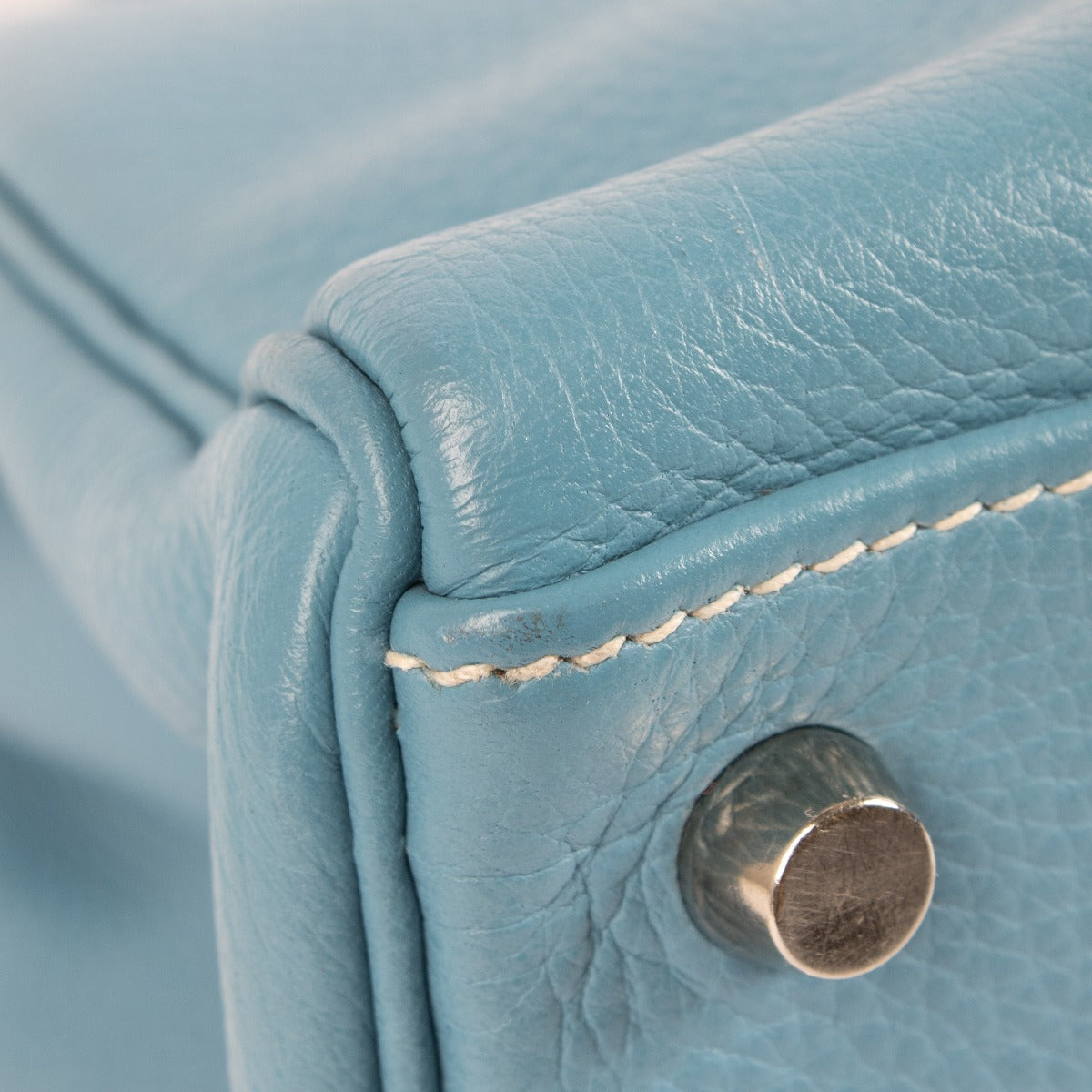 Hermès Kelly 32 Bleu Jean Togo PHW