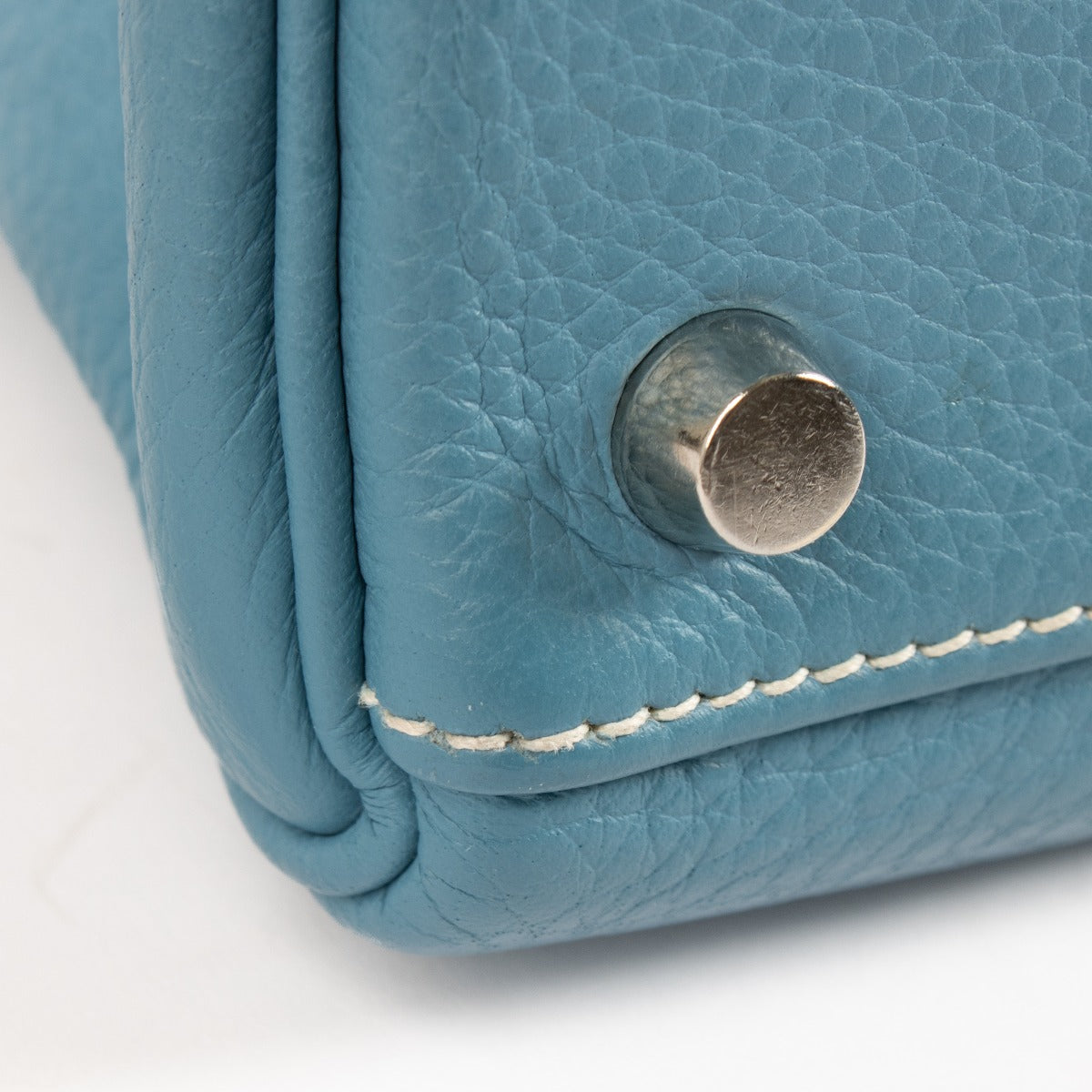 Hermès Kelly 32 Bleu Jean Togo PHW