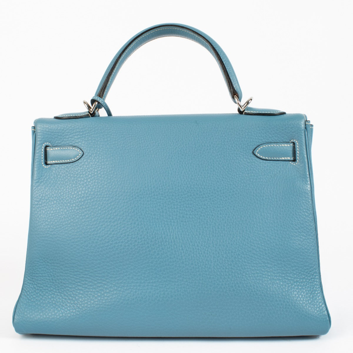 2002 Hermès Kelly 32 Bleu Jean Togo PHW