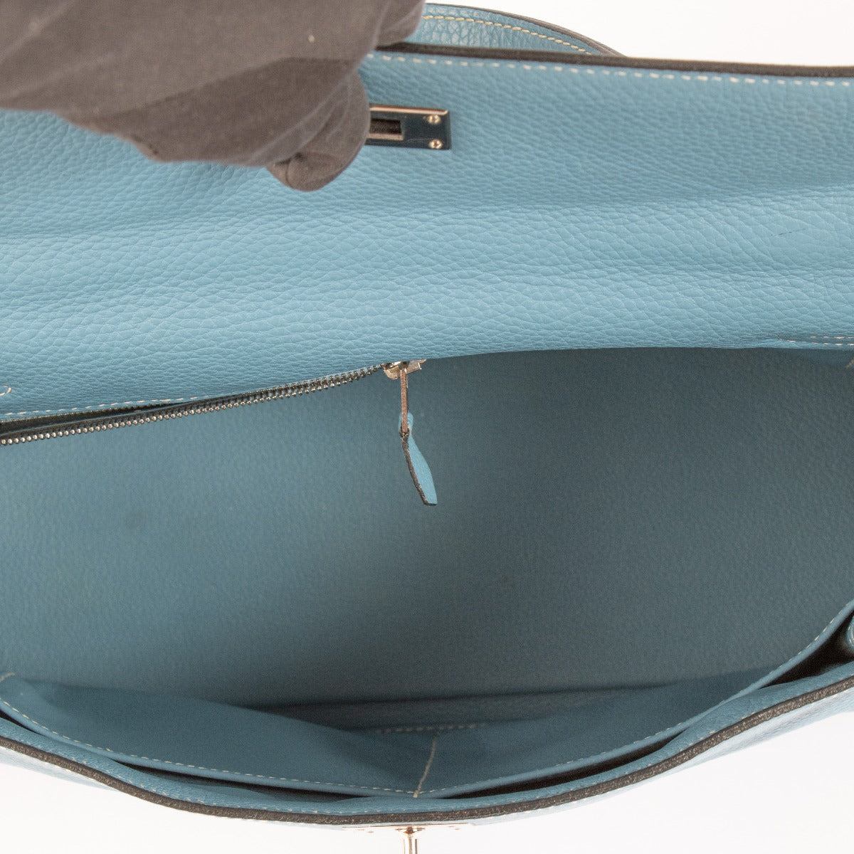 Hermès Kelly 32 Bleu Jean Togo PHW