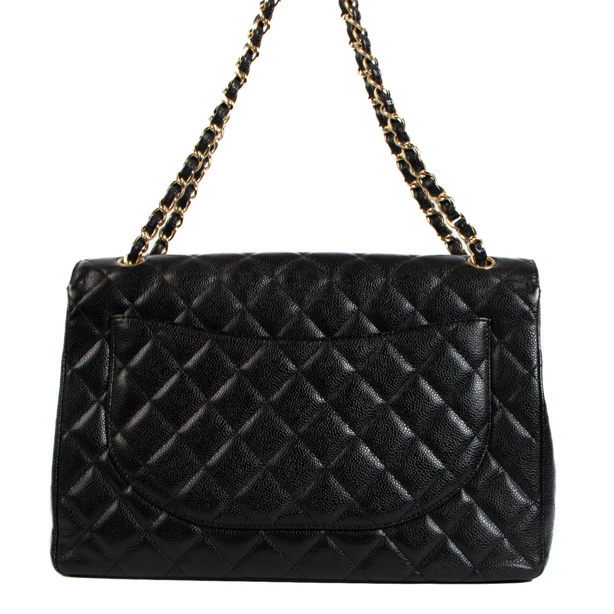 Chanel Black Caviar Maxi Classic Single Flap Bag
