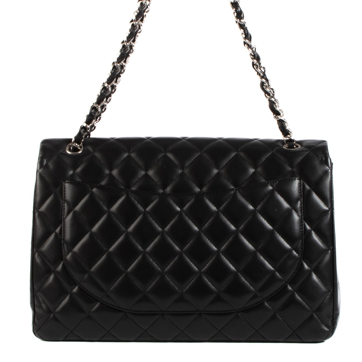 Shop 100% authentic second-hand Chanel Black Lambskin Maxi Classic Single Flap Bag on Labellov.com