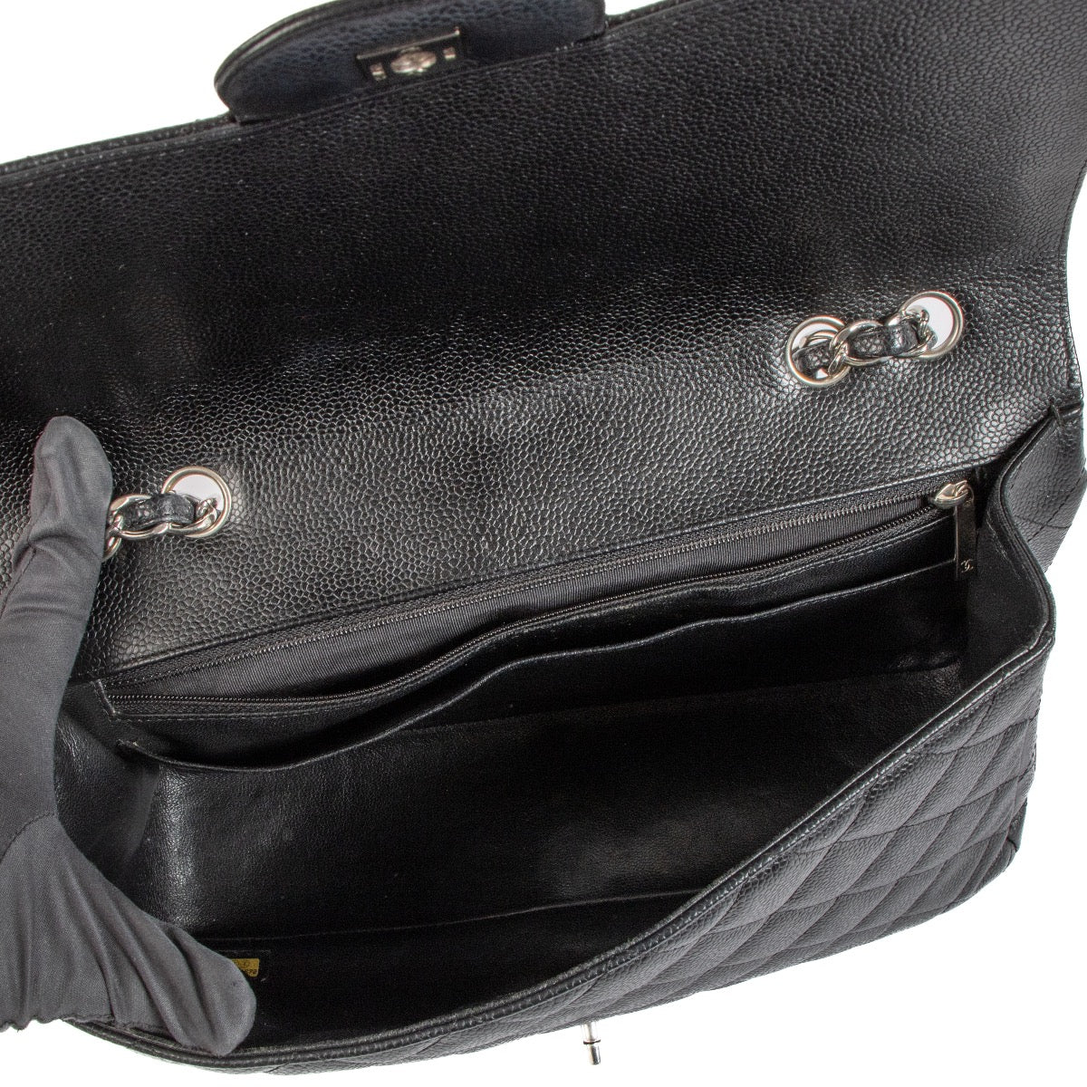 Shop 100% authentic second-hand Chanel Black Caviar Large Classic Single Flap Bag on Labellov.com