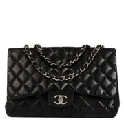 Chanel Black Lambskin Large Classic Single Flap Bag