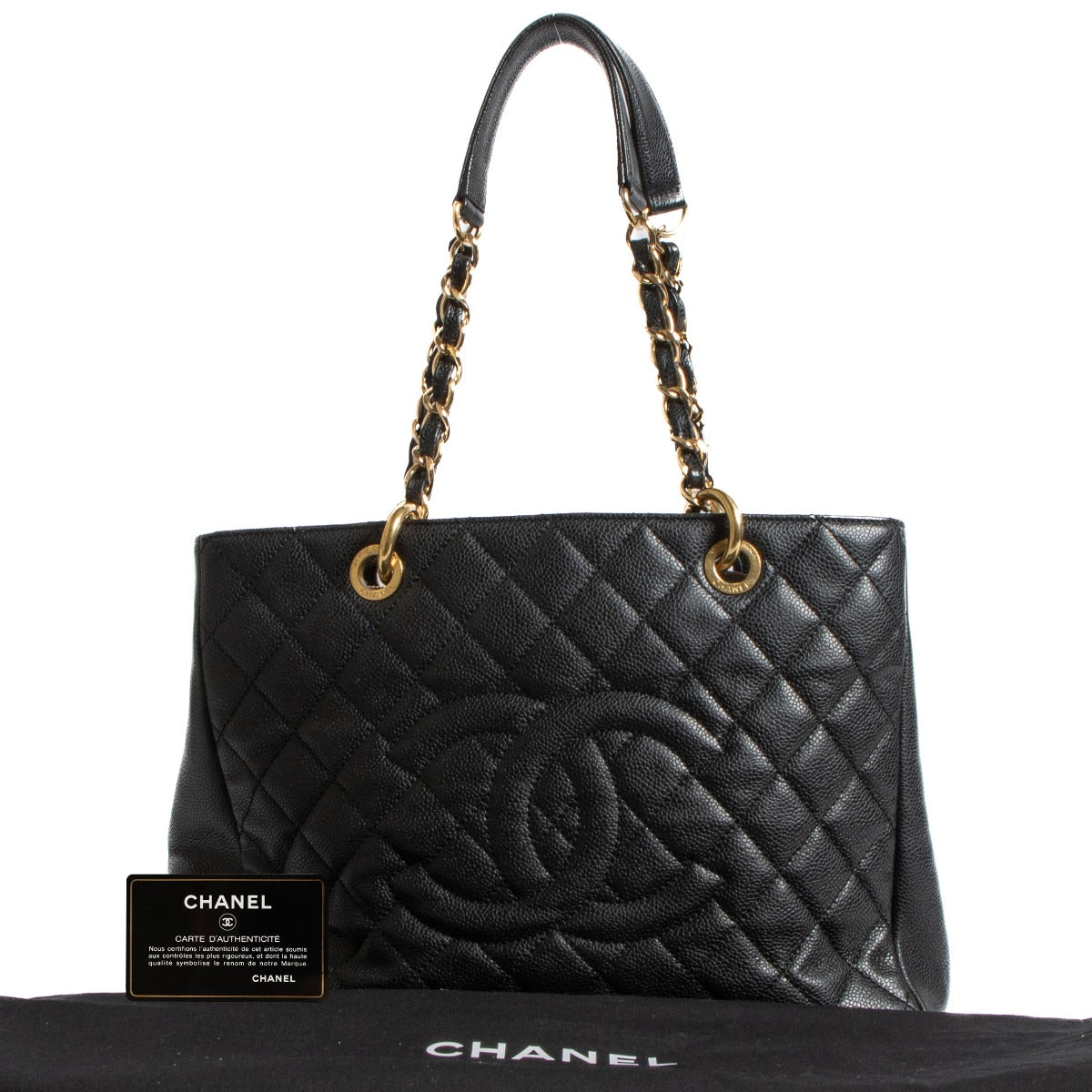 Chanel Black Caviar GST Grand Shopping Tote Bag