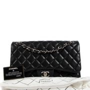 shop 100% authentic second hand Chanel Black Lambskin Large Classic Flap Bag on Labellov.com