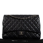Shop 100% authentic second-hand Chanel Black Lambskin Maxi Classic Single Flap Bag on Labellov.com