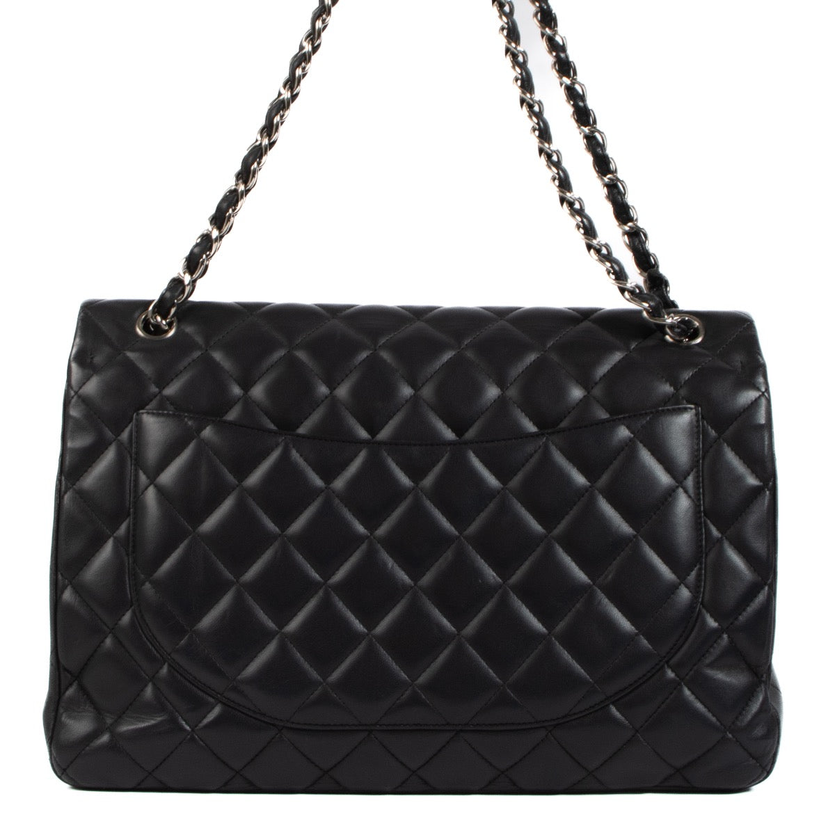 Shop 100% authentic second-hand Chanel Black Lambskin Maxi Classic Single Flap Bag on Labellov.com