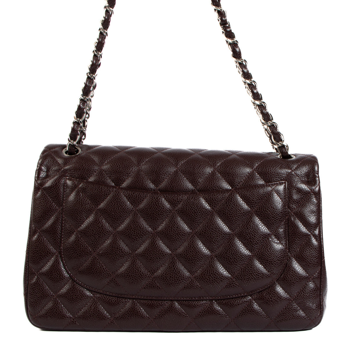 Chanel Burgundy Caviar Leather Large Classic Flap Bag