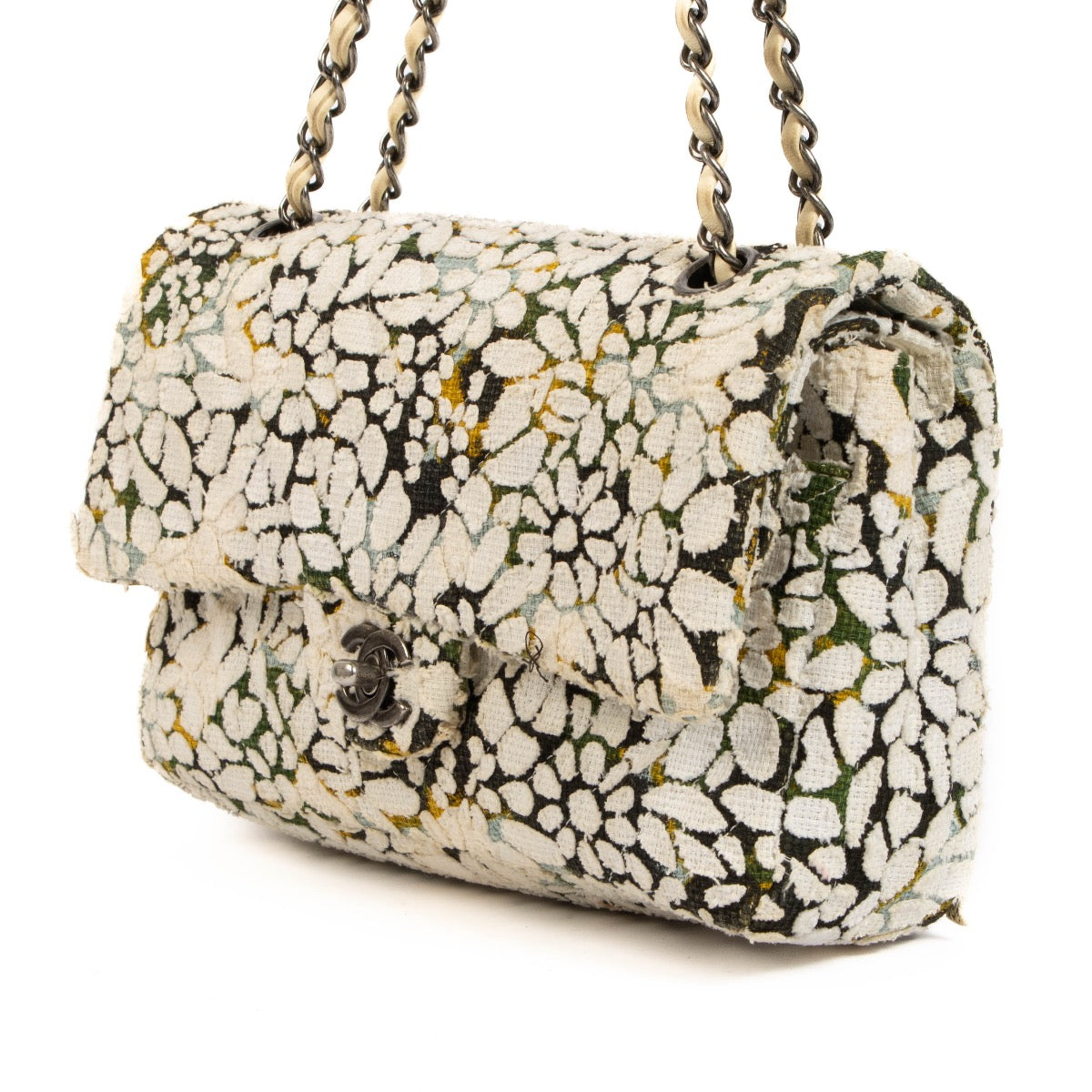 Chanel Floral Tweed Classic Flap Bag