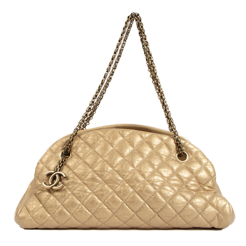 shop 100% authentic second hand Chanel Gold Aged Calfskin Leather Mademoiselle Bag on Labellov.com