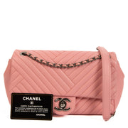 Authentic second hand pre-owned Chanel Pink Lambskin Small CC Crossing Flap Bag on www.labellov.com