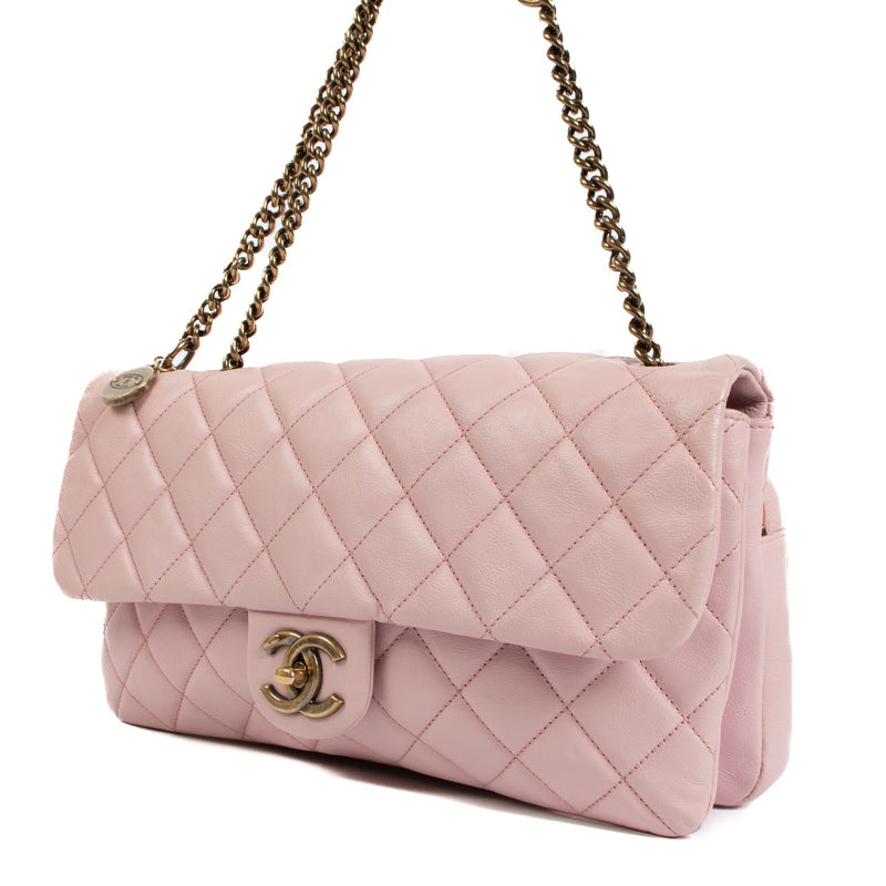 shop 100% authentic second hand Chanel Pink Calfskin Classic Flap Bag on Labellov.com