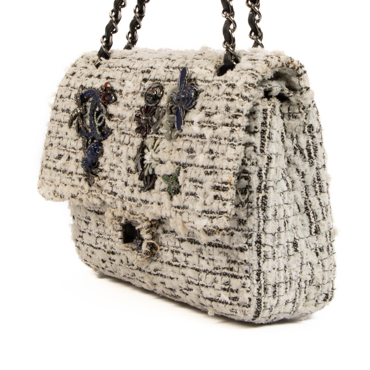 Sac Chanel Garden Party Tweed Medium Reissue 2.55