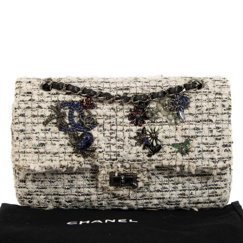 Sac Chanel Garden Party Tweed Medium Reissue 2.55
