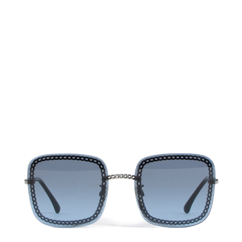 Chanel 4244 Blue Square Chain Sunglasses