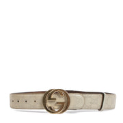 shop 100% authentic second hand Gucci Cream Embossed Belt - Size 90 on Labellov.com
