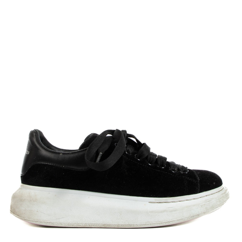 shop 100% authentic second hand Alexander McQueen Black Velvet Sneakers - Size 37 on Labellov.com