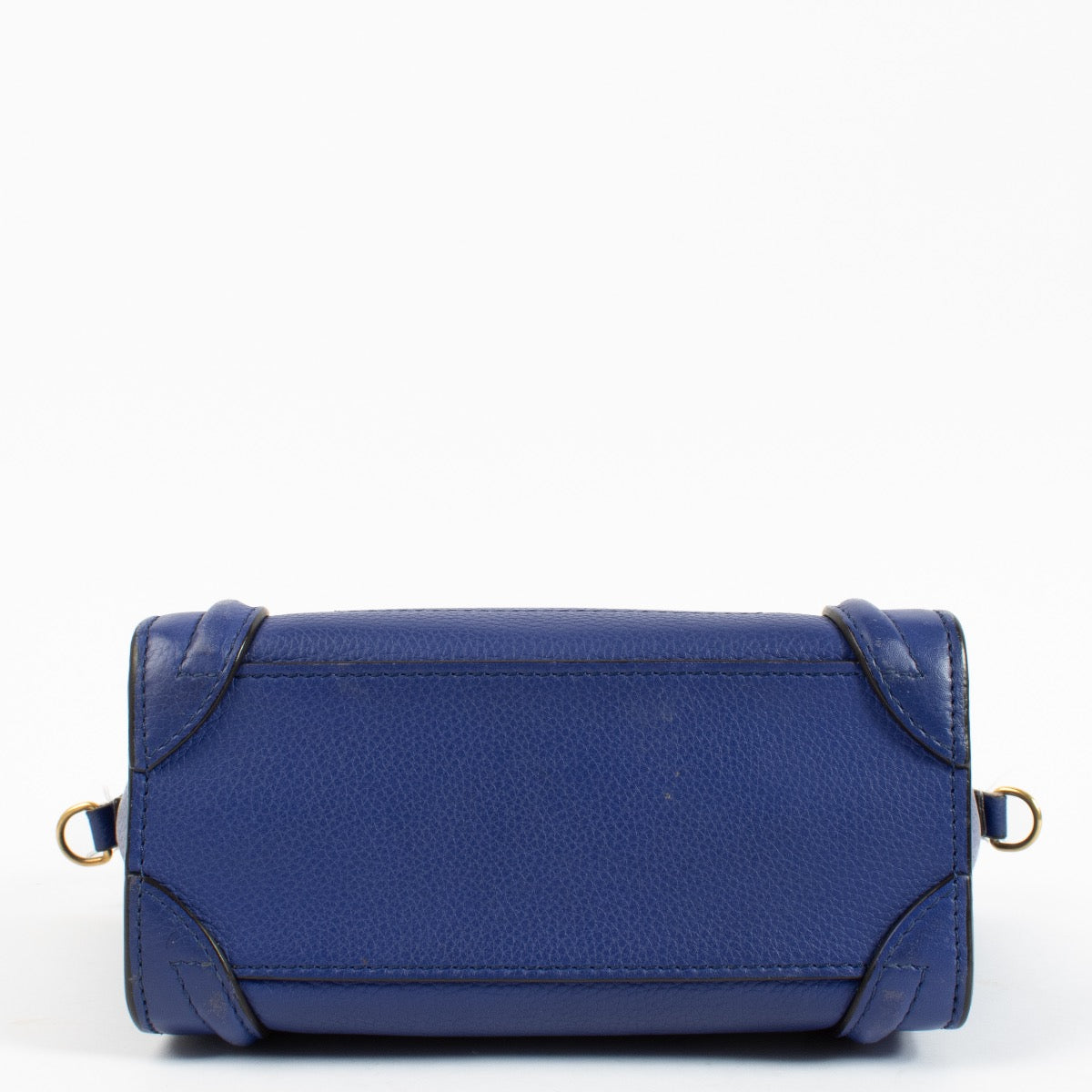 Shop safe online at Labellov in Antwerp, Brussels and Knokke this 100% authentic second hand Celine blue Luggage Nano Top handle