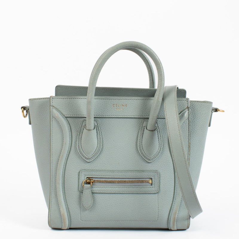 Shop safe online at Labellov in Antwerp, Brussels and KNokke this 100% authentic second hand Celine Grey Lugagge Nano Top Handle