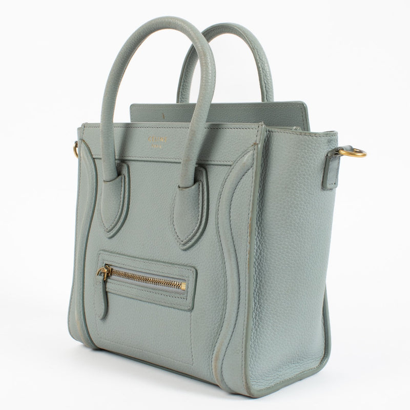 Shop safe online at Labellov in Antwerp, Brussels and KNokke this 100% authentic second hand Celine Grey Lugagge Nano Top Handle
