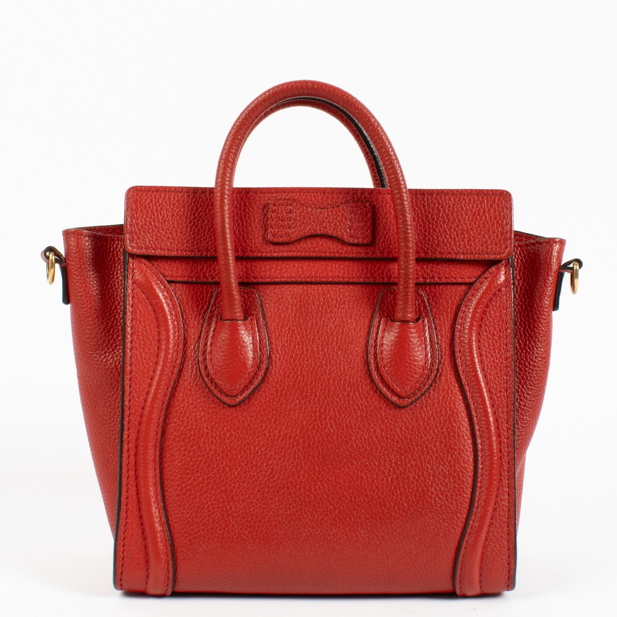 Shop safe online at Labellov in Antwerp, Brussels and Knokke this 100% authentic second hand Celine Red Luggage Nano Top handle