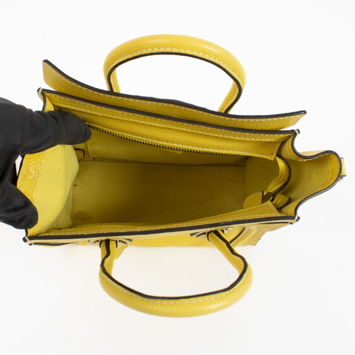 shop 100% authentic second hand Celine Yellow Luggage Nano Top handle on Labellov.com