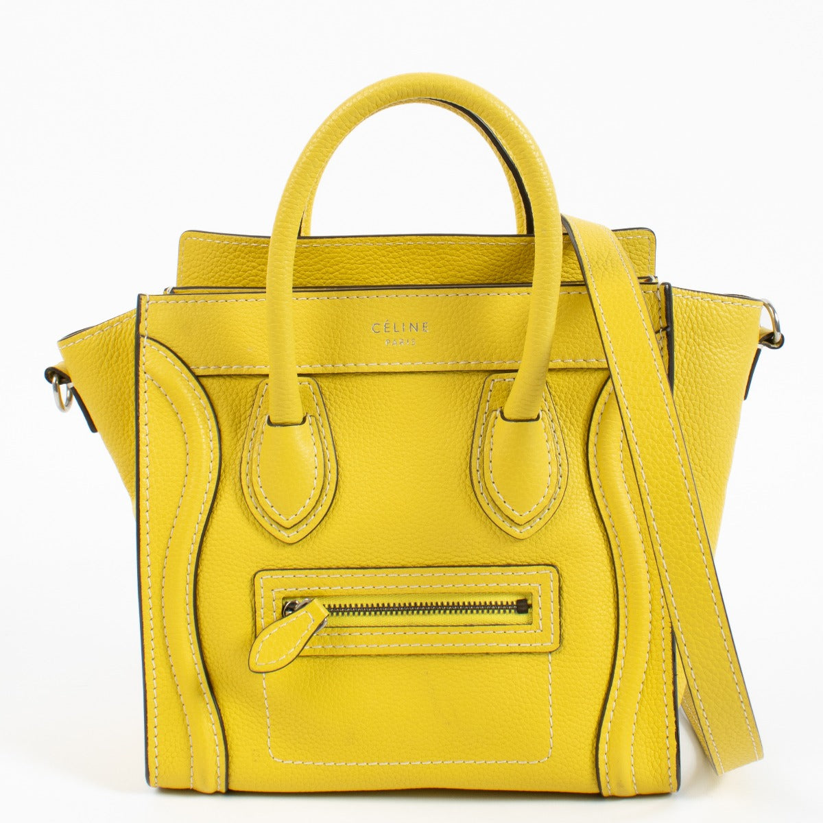shop 100% authentic second hand Celine Yellow Luggage Nano Top handle on Labellov.com