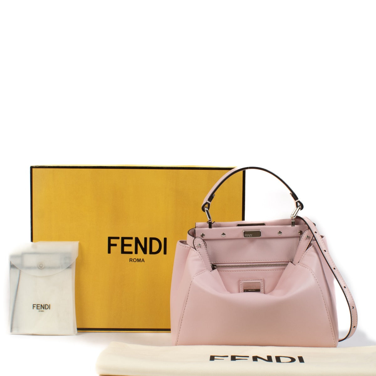 Sac Mini Peekaboo Fendi en Nappa Rose