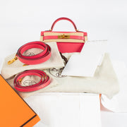 Hermès Kelly Mini II Rose Lipstick GHW