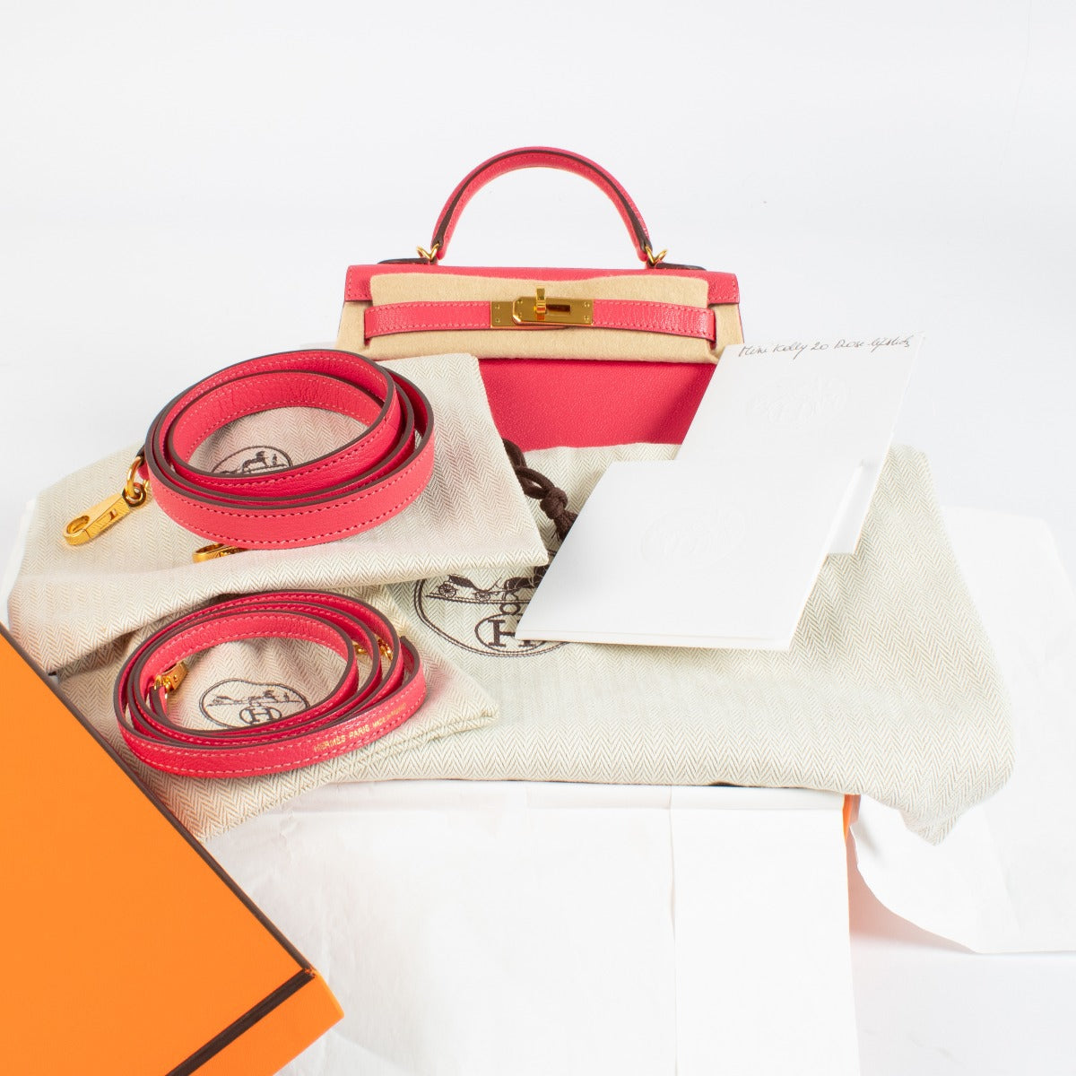 Hermès Kelly Mini II Rose Lipstick GHW