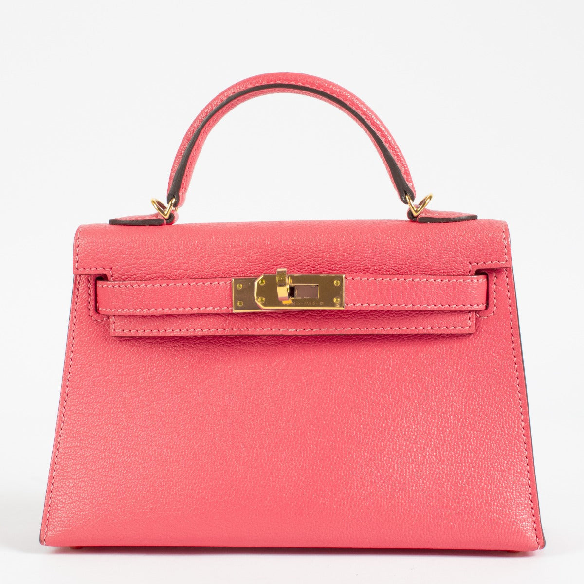 Hermès Kelly Mini II Rose Lipstick Chevre Mysore GHW