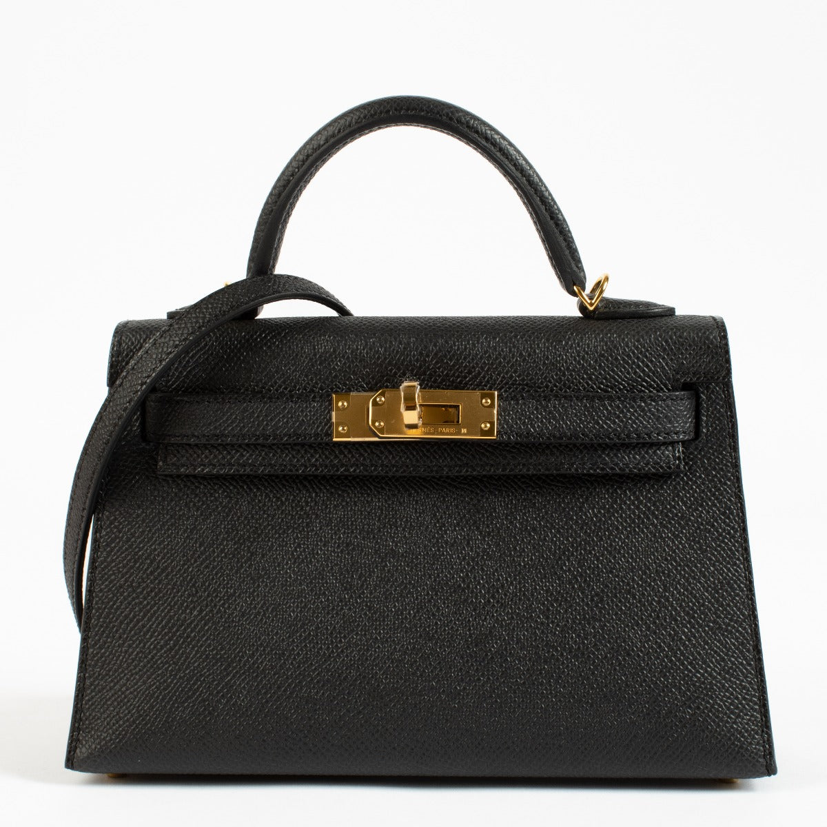 Hermès HSS Kelly Mini II Noir/Nata Epsom GHW