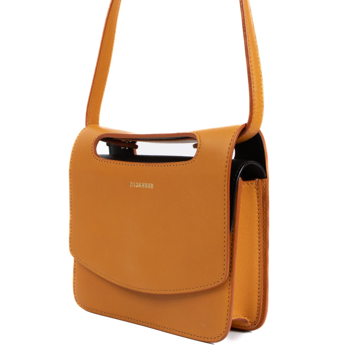 shop 100% authentic second hand Jil Sander Orange Leather Crossbody Bag on Labellov.com