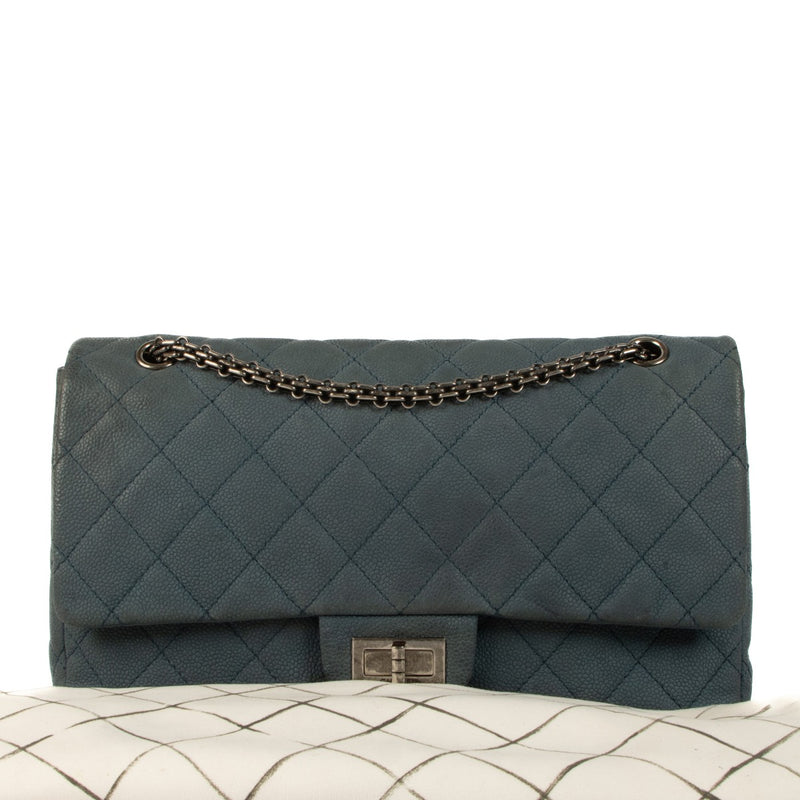 Chanel Matte Caviar Leather Maxi 2.55 Bag
