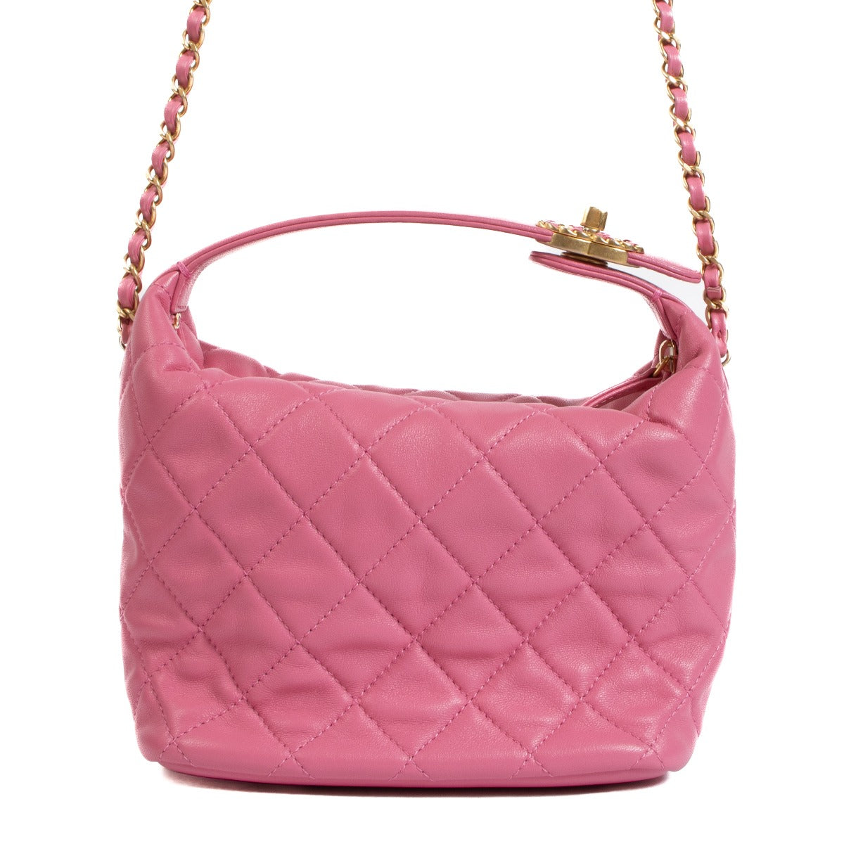 shop 100% authentic second hand Chanel Perfect Meeting Pink Small Hobo Bag on Labellov.com