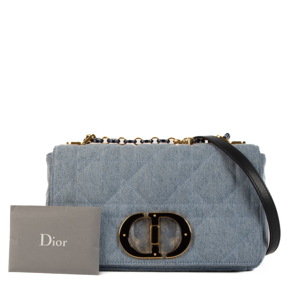 Shop 100% authentic second-hand Christian Dior Denim Macro Cannage Medium Caro Bag on Labellov.com