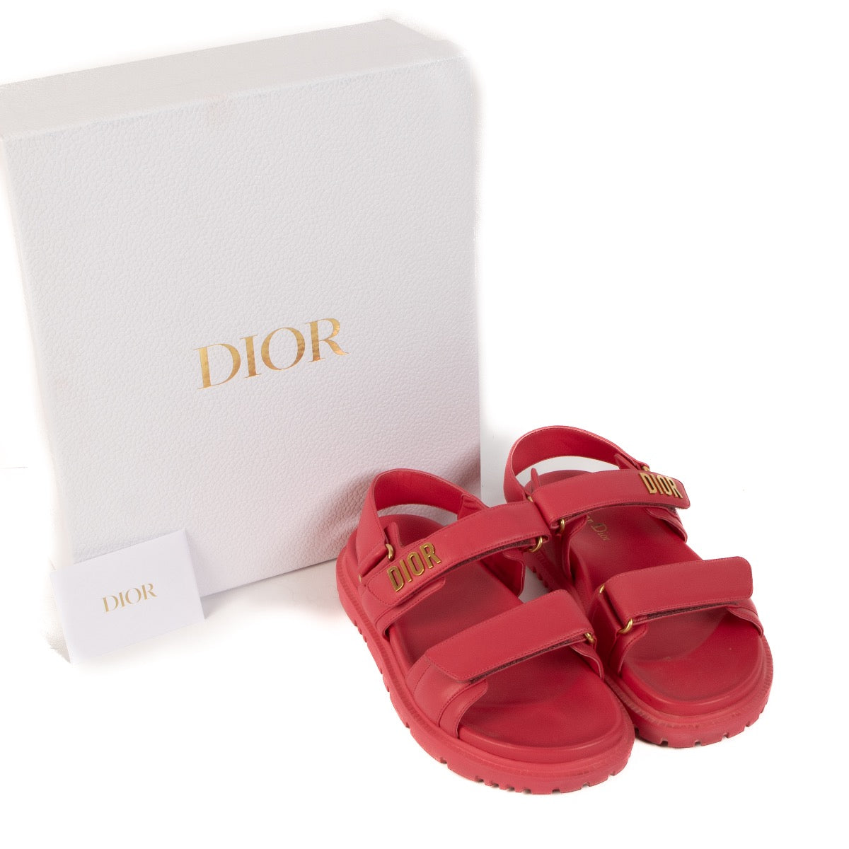 Shop 100% authentic second-hand Christian Dior Raspberry Dioract Sandals in size 38 on Labellov.com