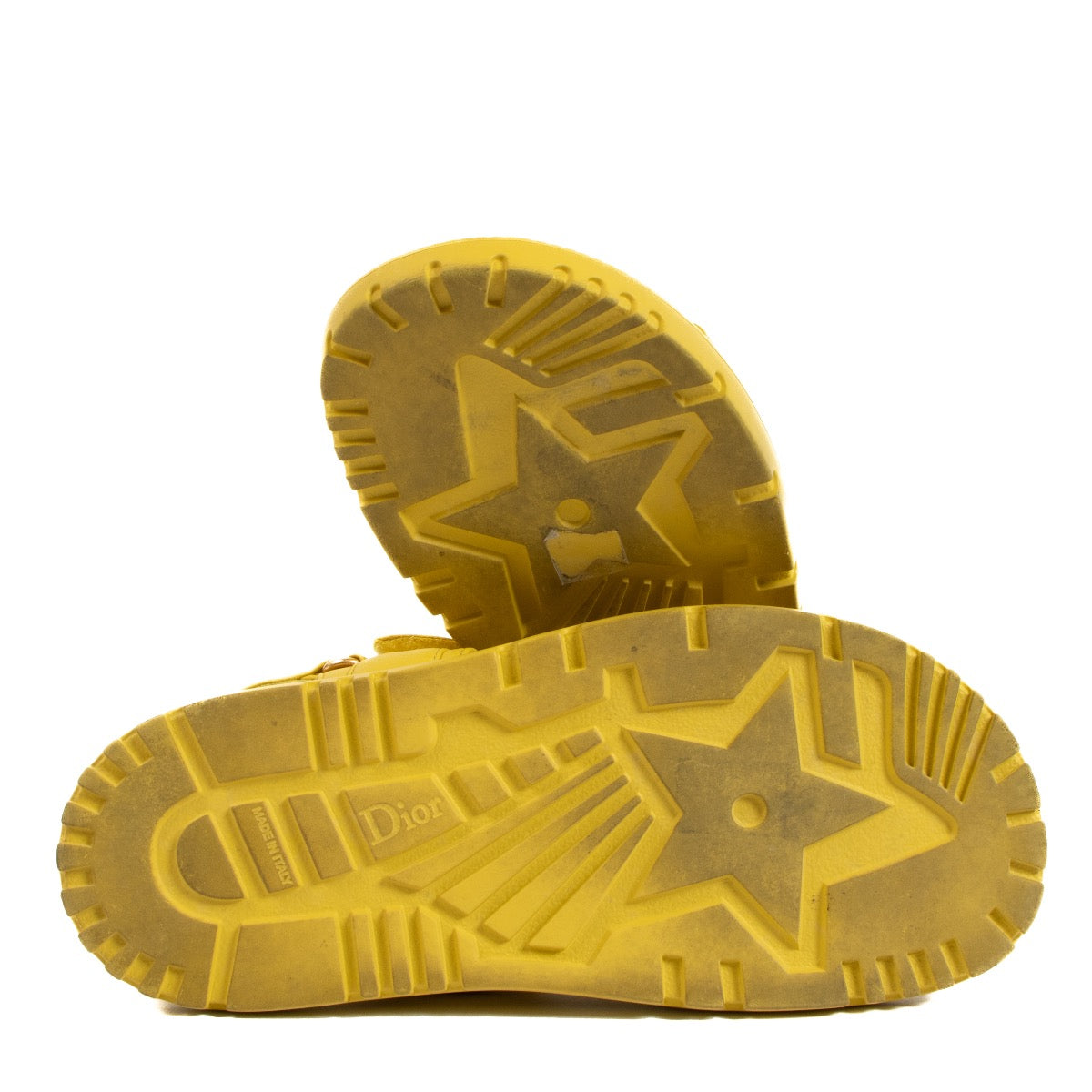 shop 100% authentic second hand Dior Dioract Saffron Yellow Sandals - Size 38 on Labellov.com