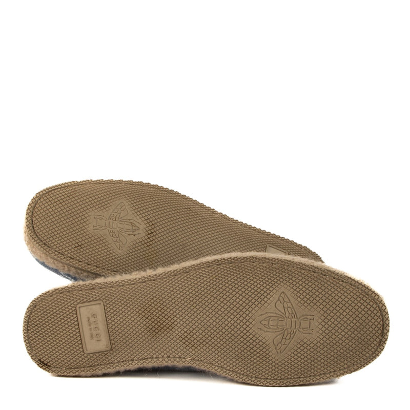 Shop 100% authentic second-hand Gucci Blue Lamé GG Horsebit Loafers in size 38,5 on Labellov.com