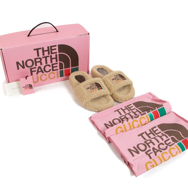 Gucci x The North Face Wool Slides - Size 38