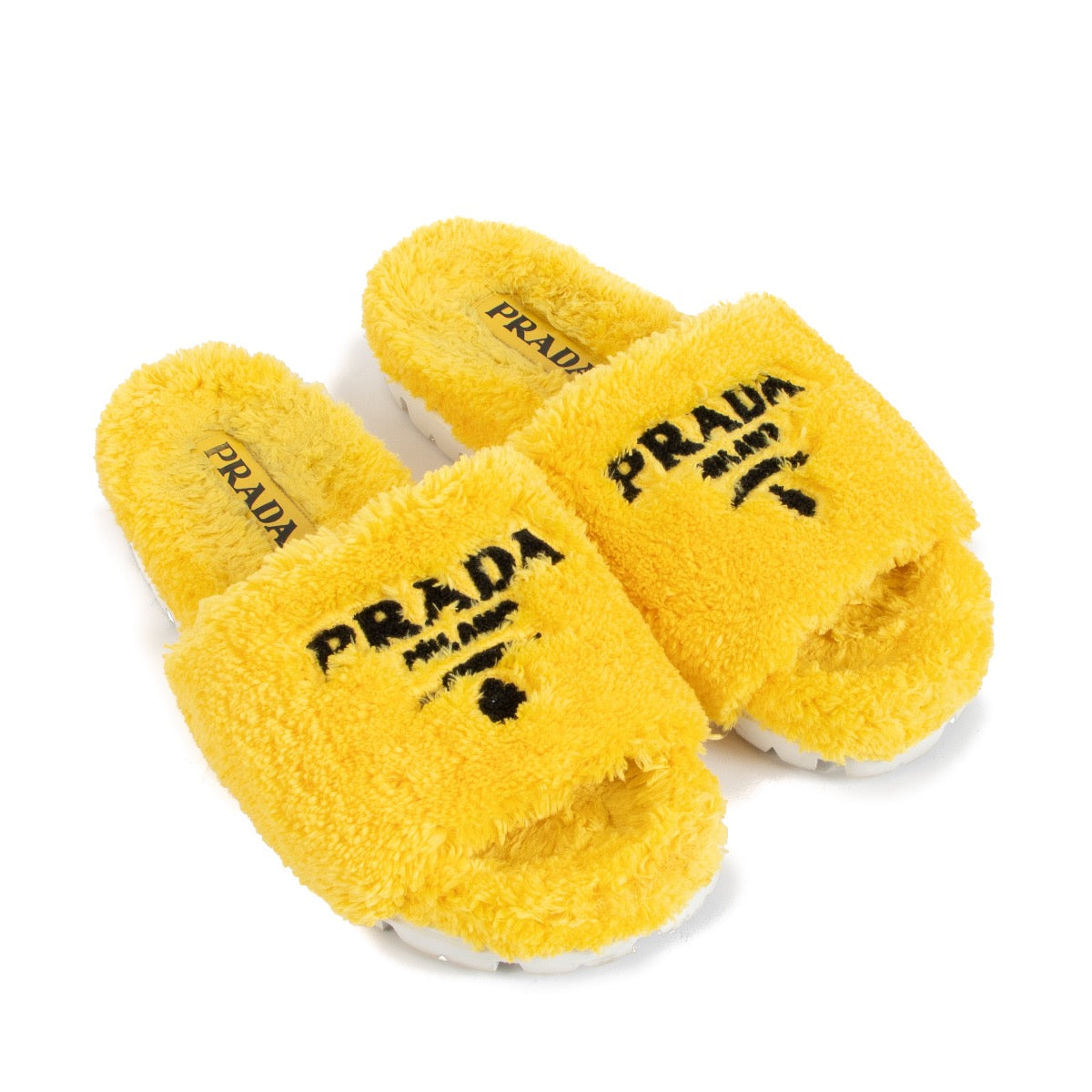 shop 100% authentic second hand Prada Yellow Terry Slides - Size 38 on Labellov.com