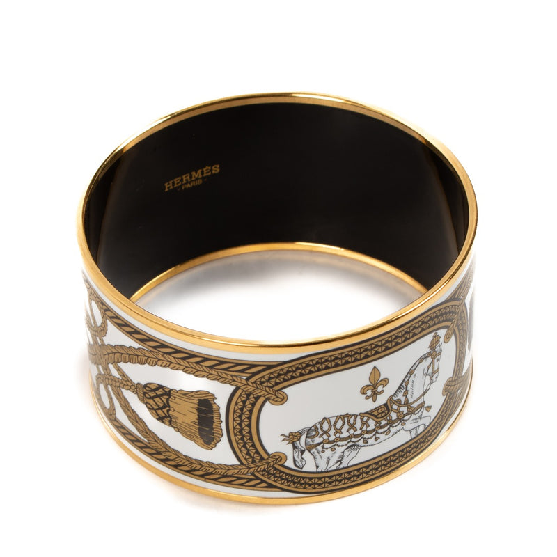 shop 100% authentic second hand Hermès Enamel Printed Grand Apparat Extra Wide Bracelet on Labellov.com
