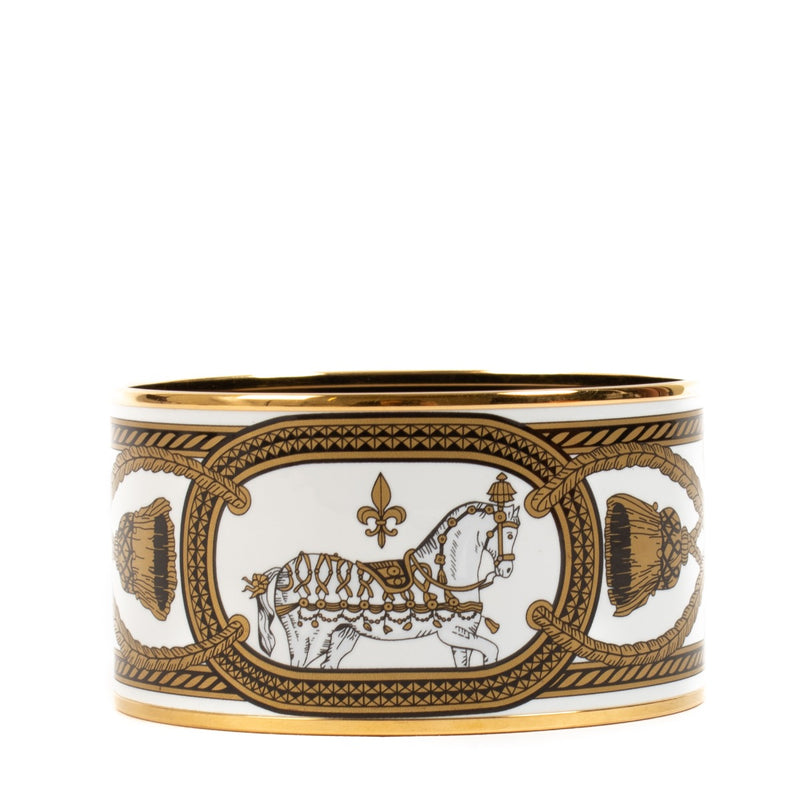 shop 100% authentic second hand Hermès Enamel Printed Grand Apparat Extra Wide Bracelet on Labellov.com
