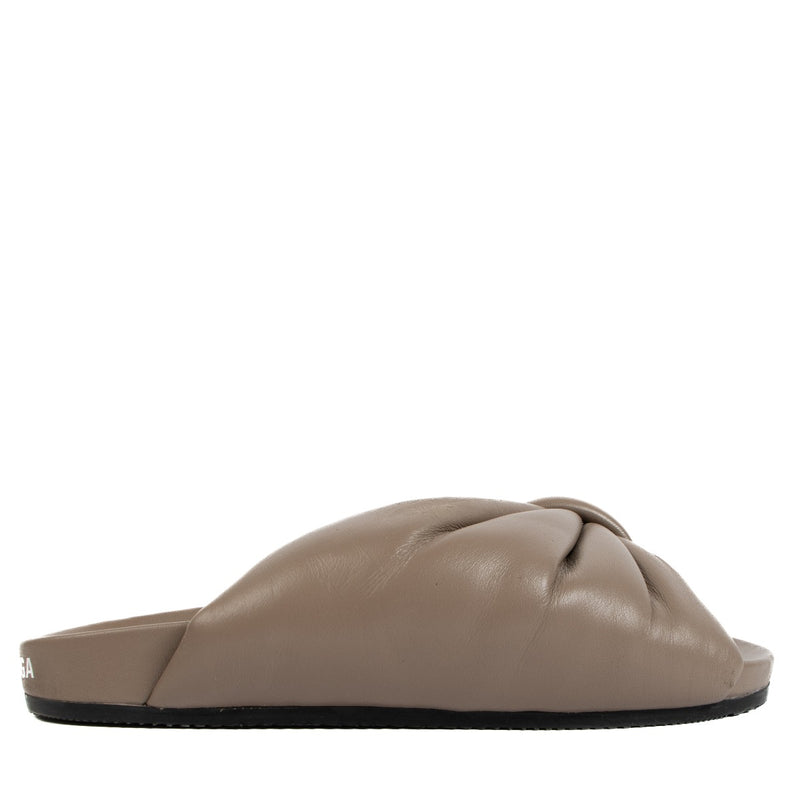 Balenciaga Taupe Puffy Slides