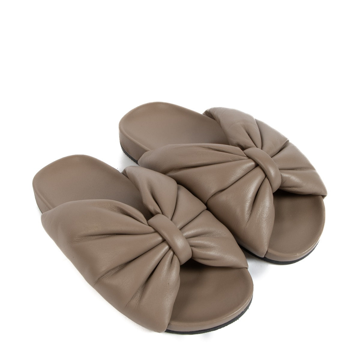 Balenciaga Taupe Puffy Slides