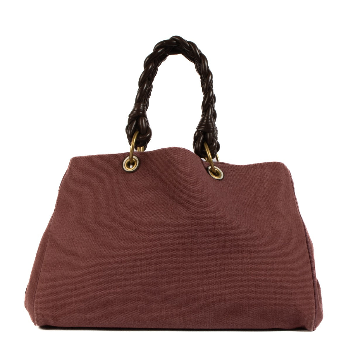 Shop 100% authentic second-hand Bottega Veneta Pink Canvas Braided Handle Tote Bag on Labellov.com