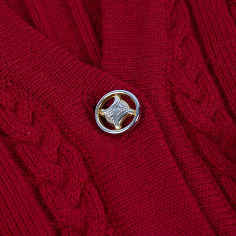 Celine Vintage Red Cardigan